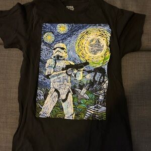 Fifth Sun Black Star Wars Van Gogh Style Graphic Tee